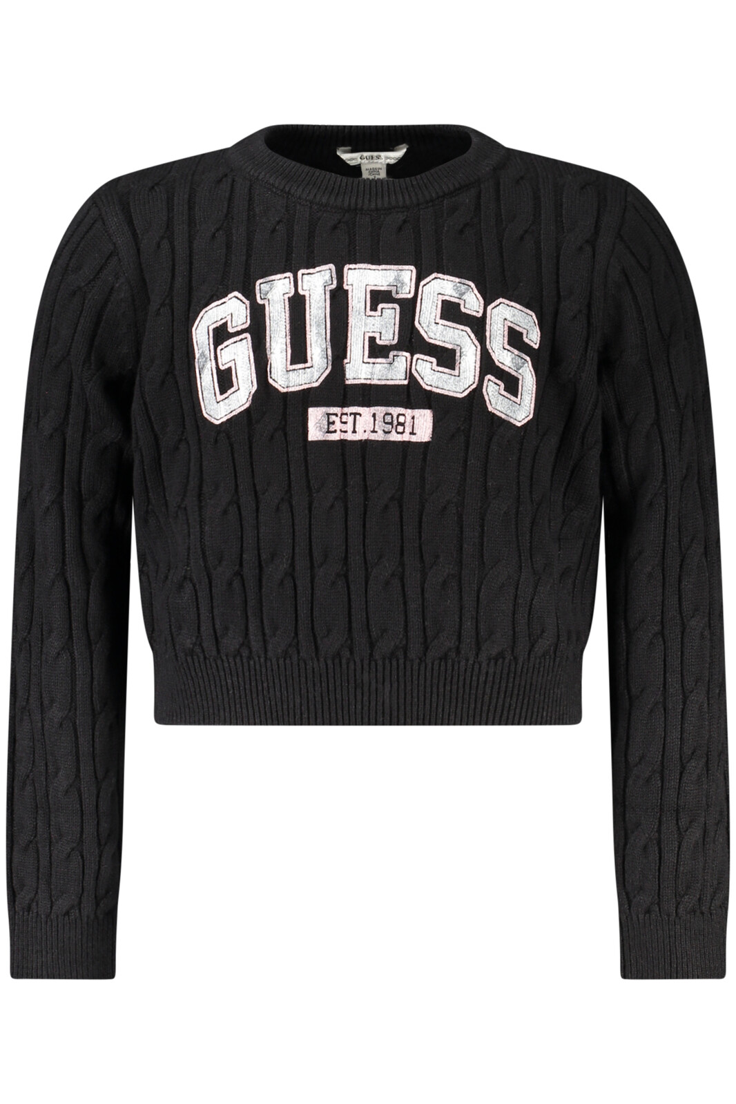 Čierny dievčenský sveter GUESS