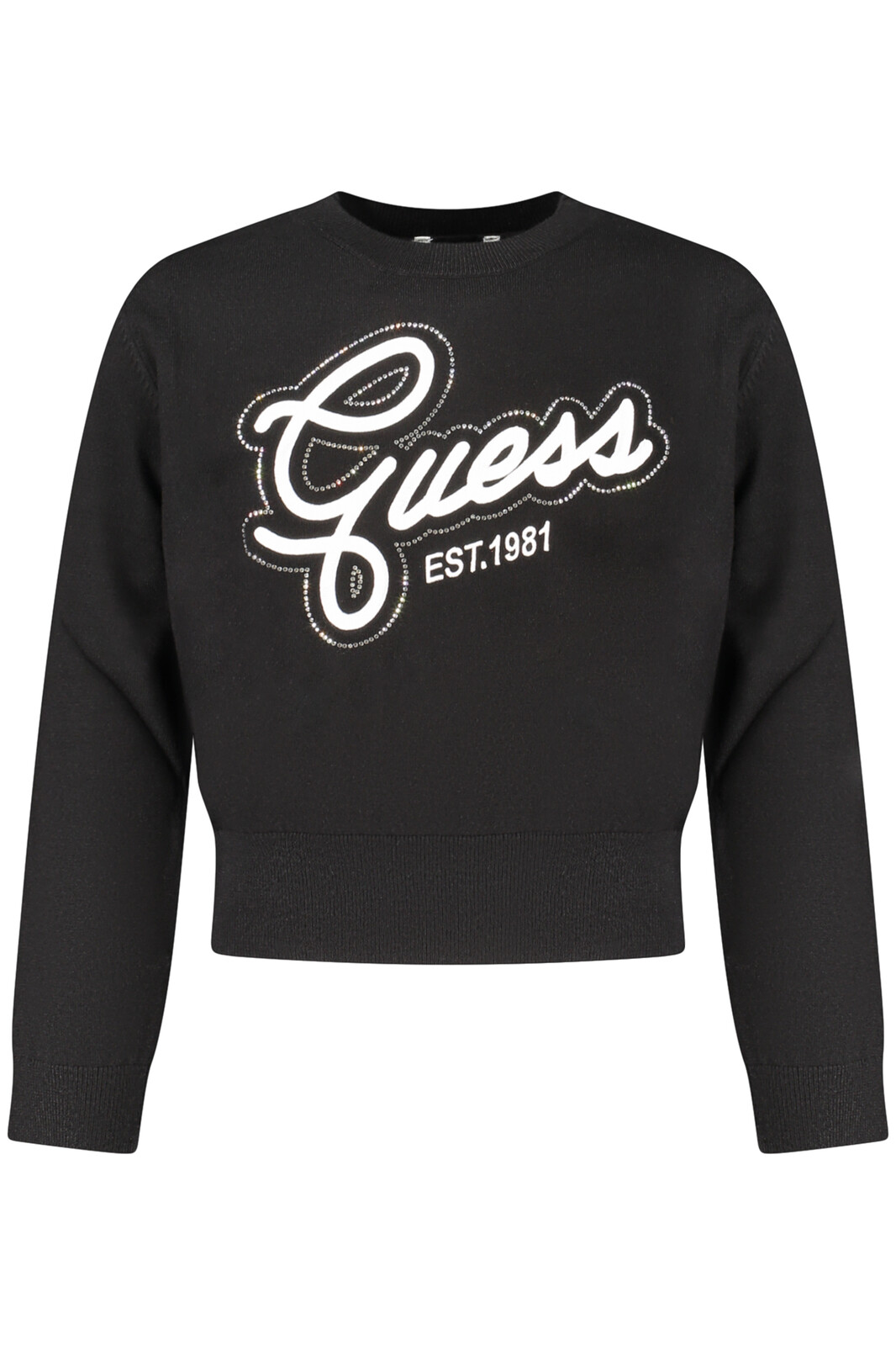 GUESS Jeans čierny sveter pre dievčatá