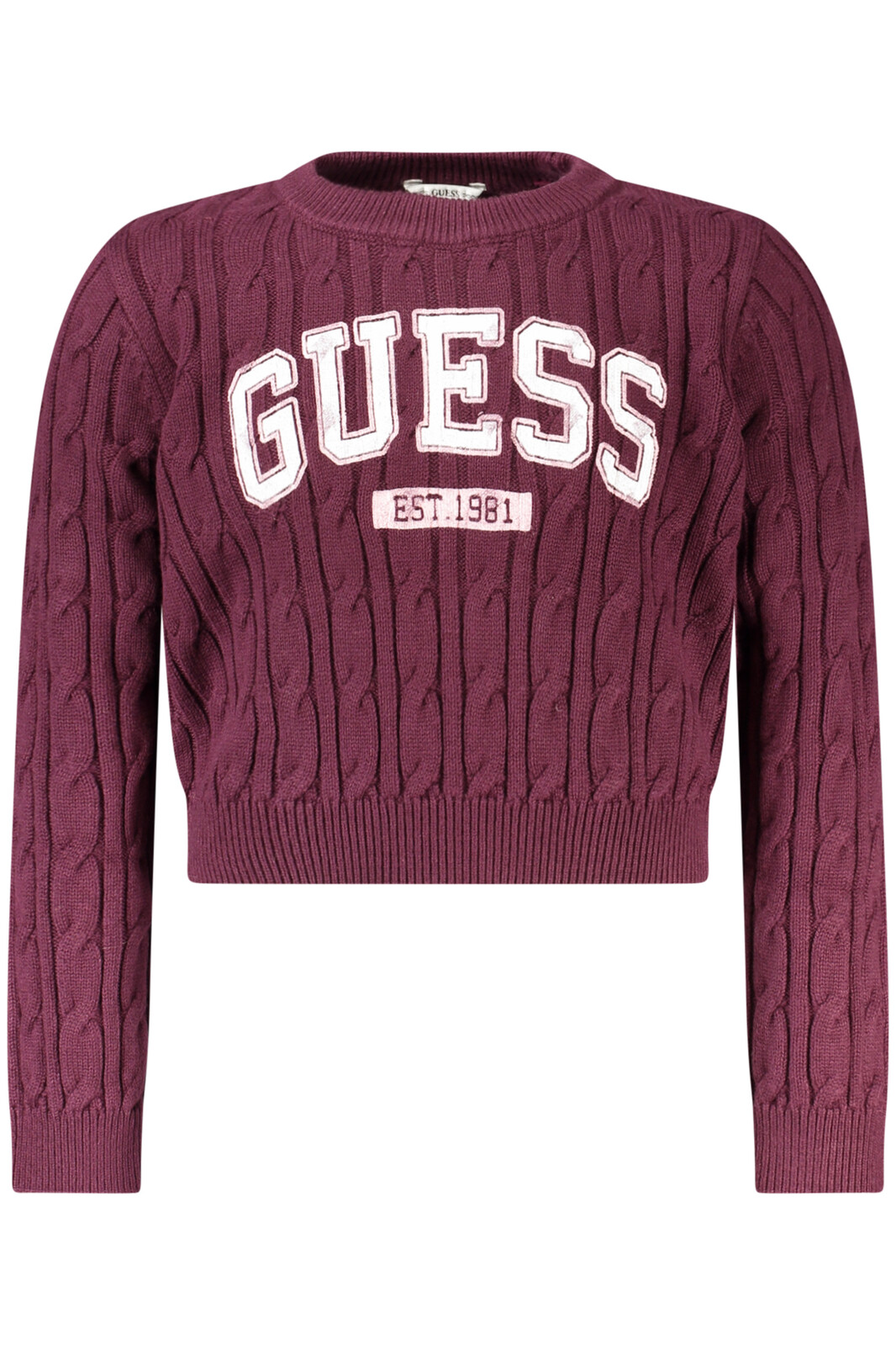 Detský fialový sveter GUESS JEANS