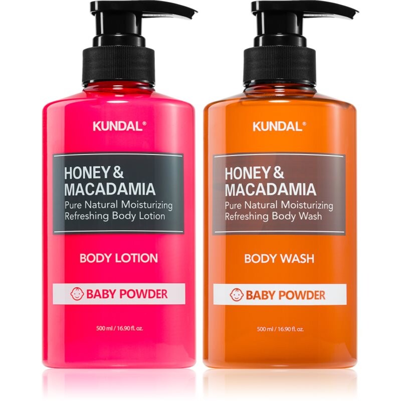KUNDAL Honey & Macadamia Baby Powder sada na telo