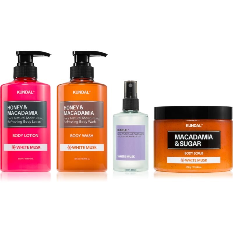 KUNDAL Honey & Macadamia White Musk sada na telo