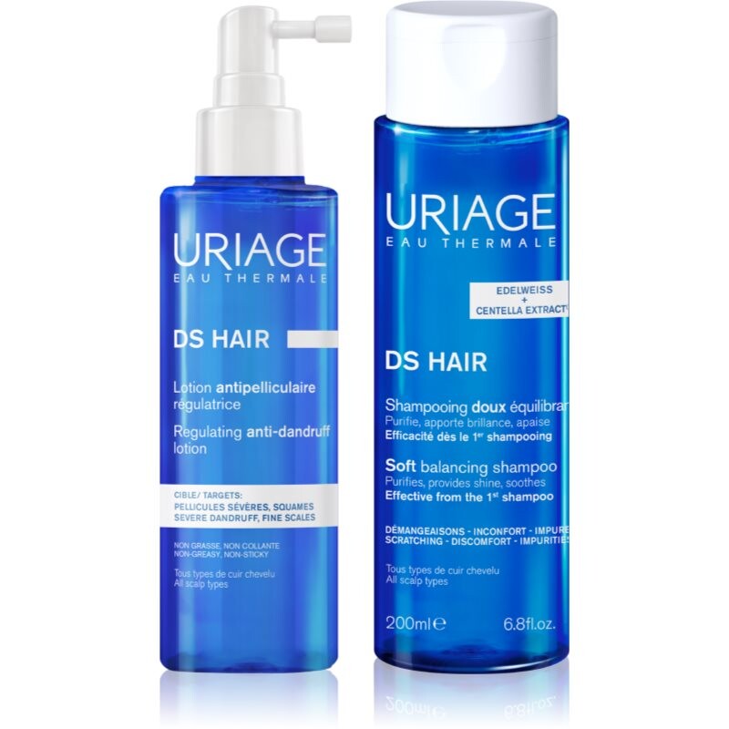 Uriage DS HAIR Set sada pre suchú a citlivú pokožku hlavy