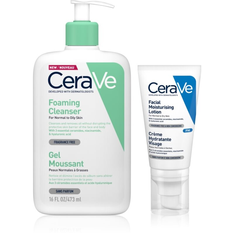 CeraVe Cleansers Foaming Cleanser sada pre normálnu až mastnú pleť