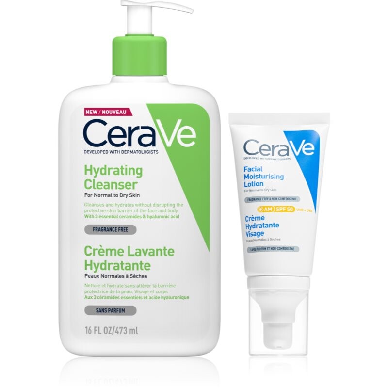 CeraVe Hydrating Cleanser sada pre hydratáciu a vypnutie pokožky