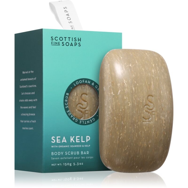 Scottish Fine Soaps Sea Kelp Body Scrub Bar exfoliačné telové mydlo 150 g