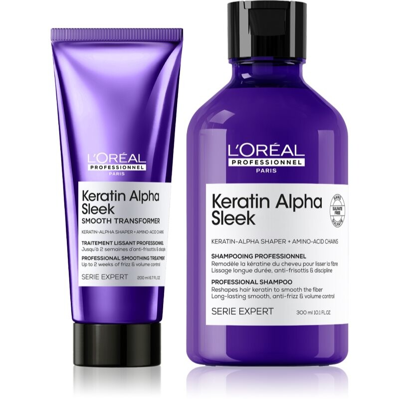 L’Oréal Professionnel Keratin Alpha Sleek sada pre uhladenie vlasov