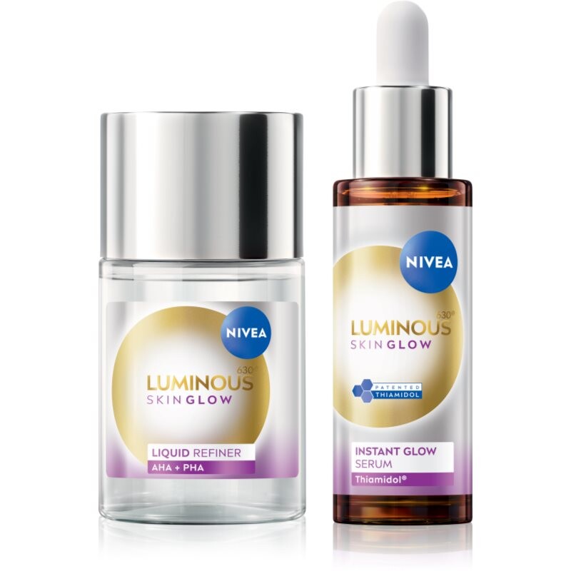 NIVEA Luminous 630 Skin Glow výhodné balenie pre rozjasnenie a vyhladenie pleti