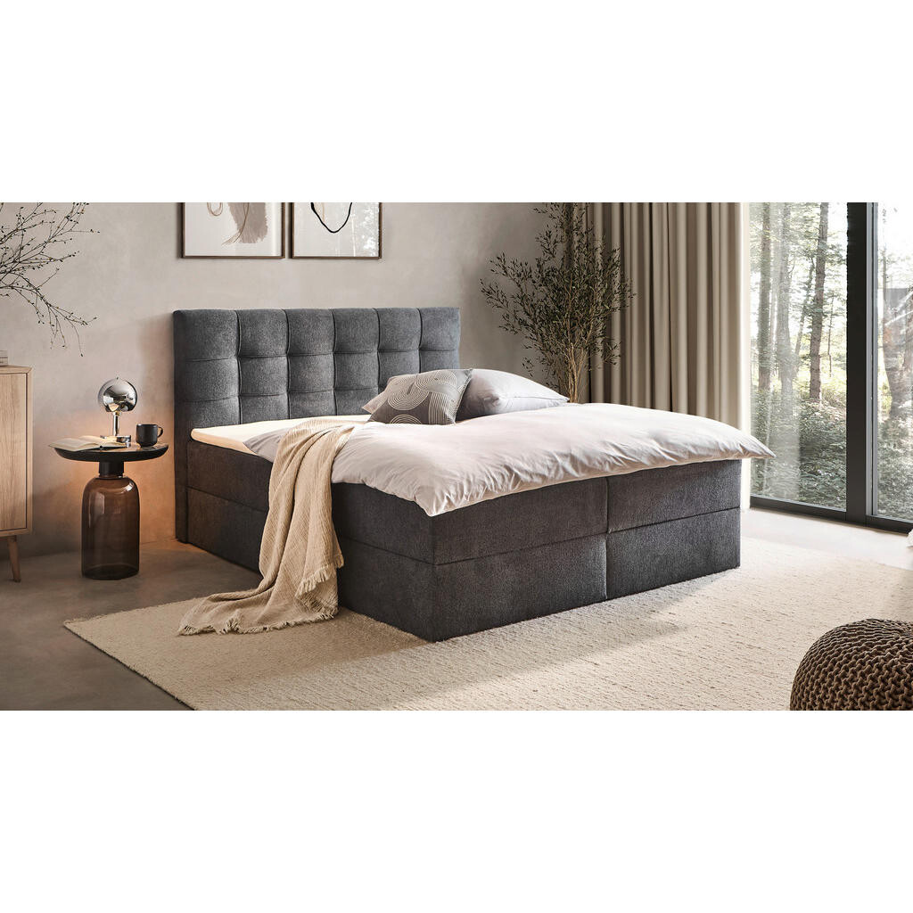 Boxxx AMERICKÁ POSTEĽ, 160/200 cm, tmavosivá