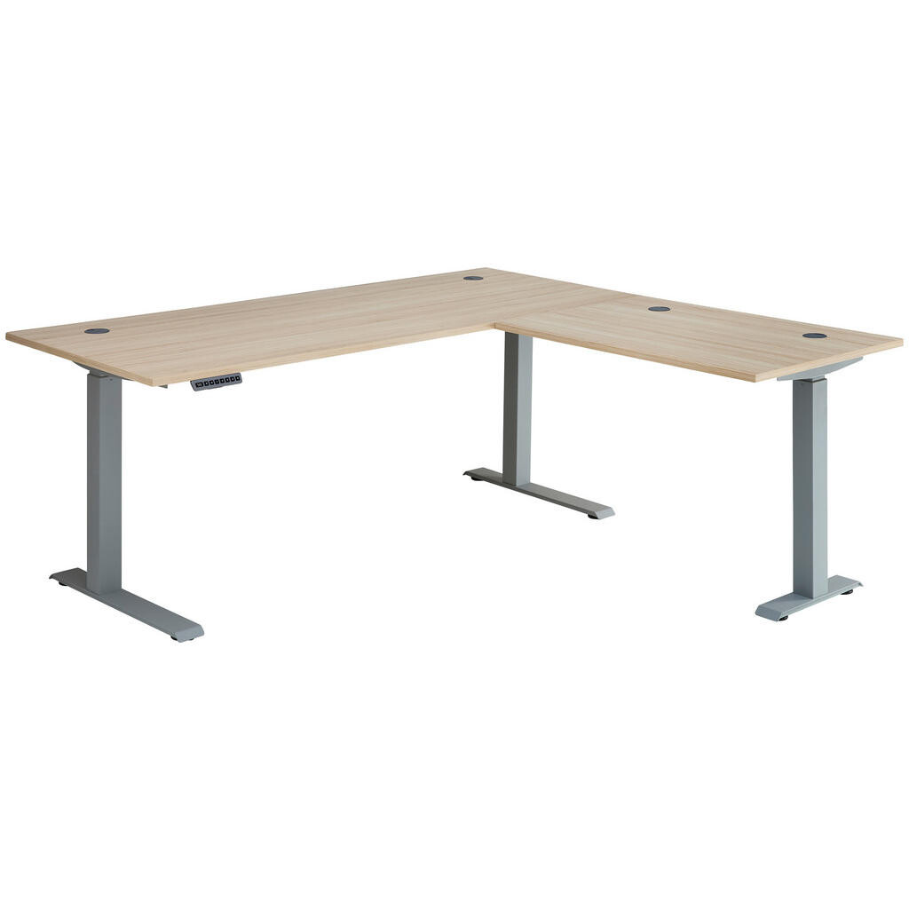 Stylife ROHOVÝ PÍSACÍ STÔL, farba duba, 185/177/72-120 cm