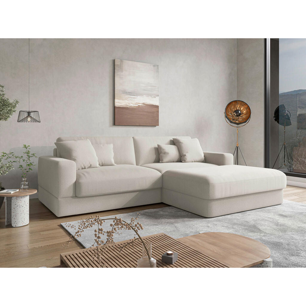 Sit & More ROHOVÁ SEDAČKA, textil, slonovinová