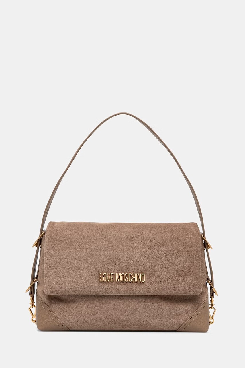 Love Moschino kabelka dámska z imitácie semišu