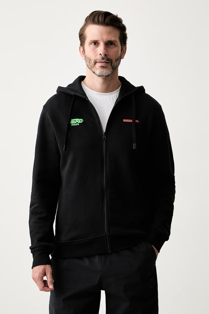 Rossignol mikina na zips s kapucňou pánska bavlnená HERO