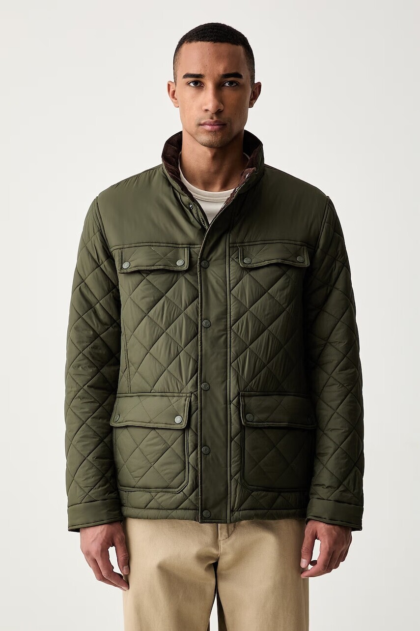 U.S. Polo Assn. bunda pánska DIAMOND QUILTED FUNNEL