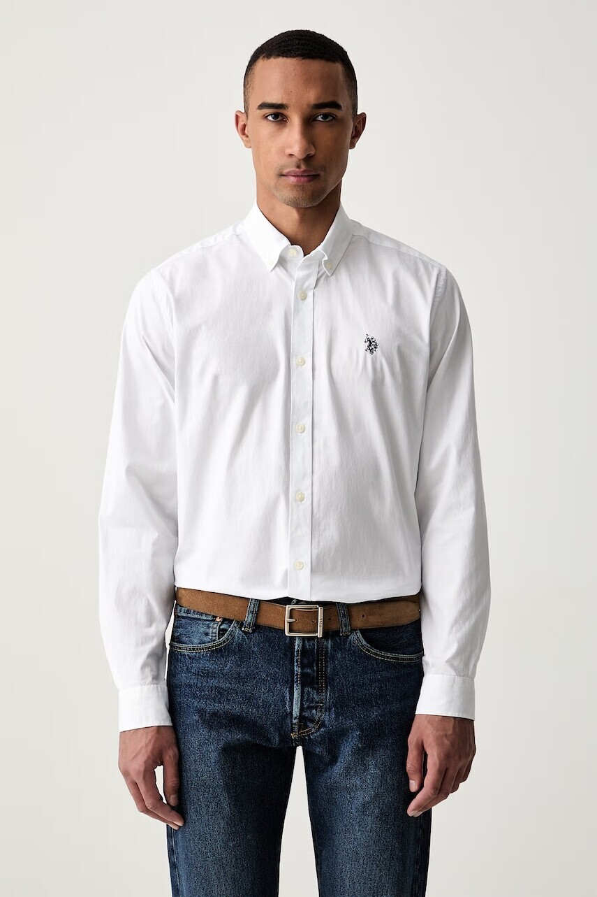 U.S. Polo Assn. košeľa pánska bavlnená STRETCH COTTON POPLIN