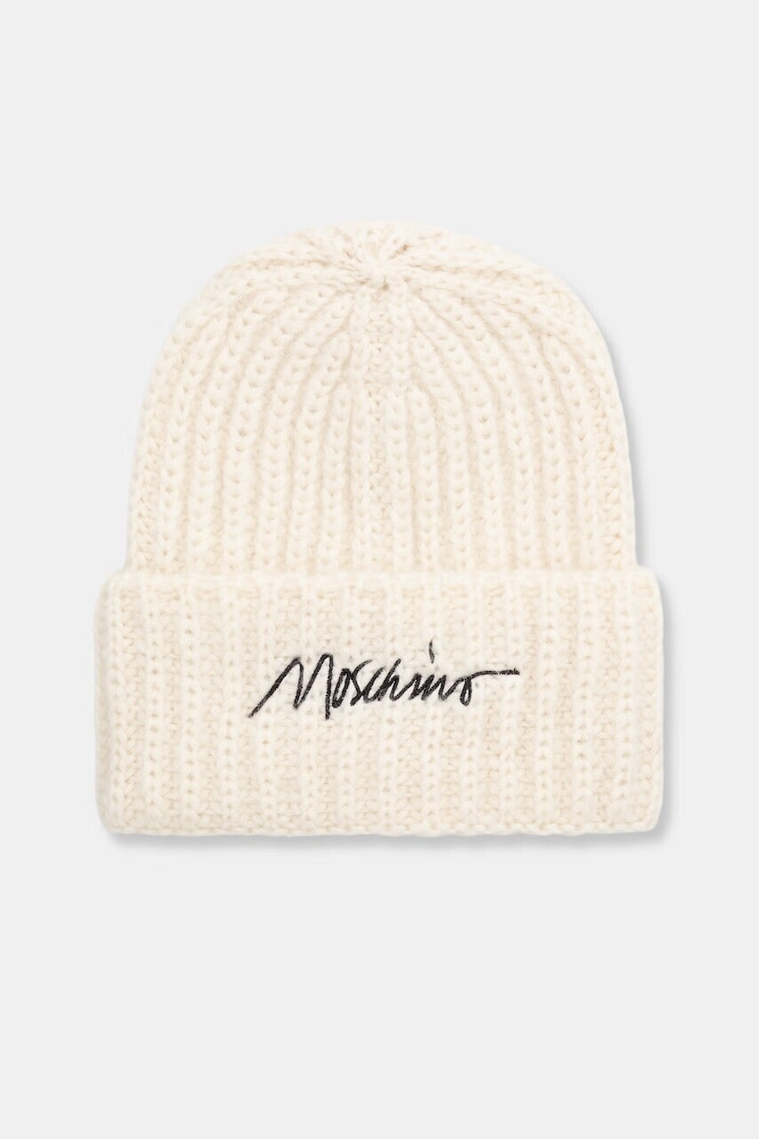 Moschino čiapka beanie dámska s vlnou