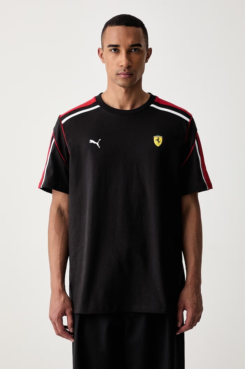 Puma tričko pánske s bavlnou Ferrari