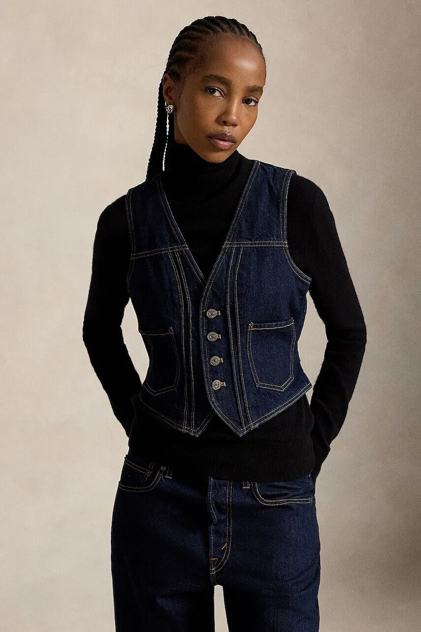 Polo Ralph Lauren vesta dámska rifľová