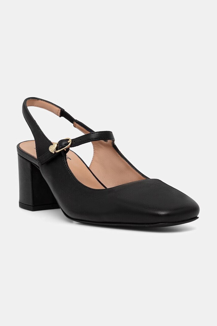 Love Moschino lodičky na podpätku kožené