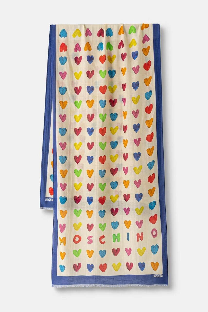 Moschino šál dámsky s prímesou kašmíru