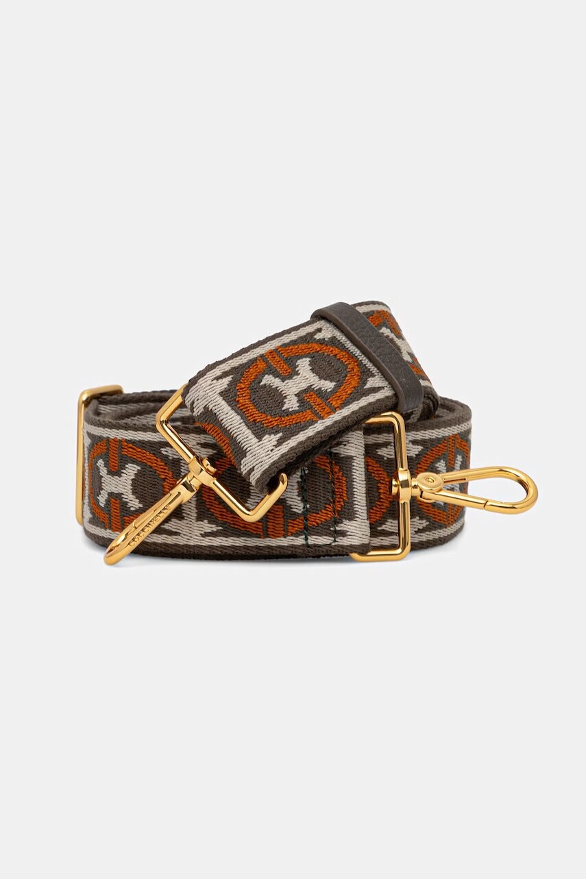 Coccinelle popruh na tašku dámsky NASTRO MONOGRAM TRICOLOR