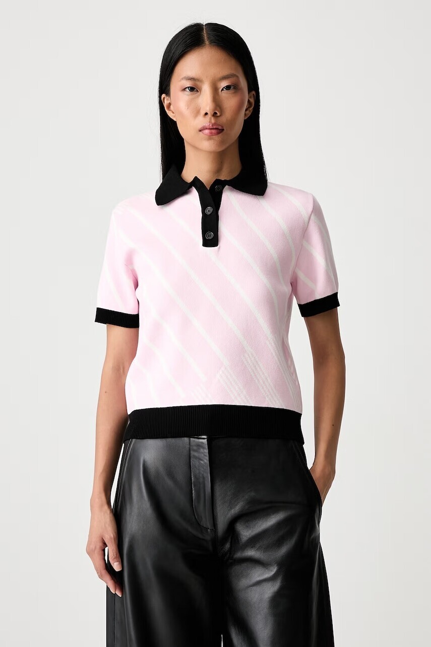 MSGM úpletové polo tričko dámske s viskózou