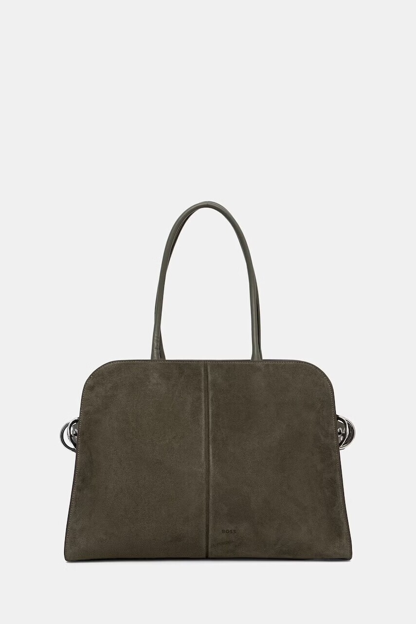 BOSS kabelka typu shopper dámska z imitácie semišu Clarice Tote SU