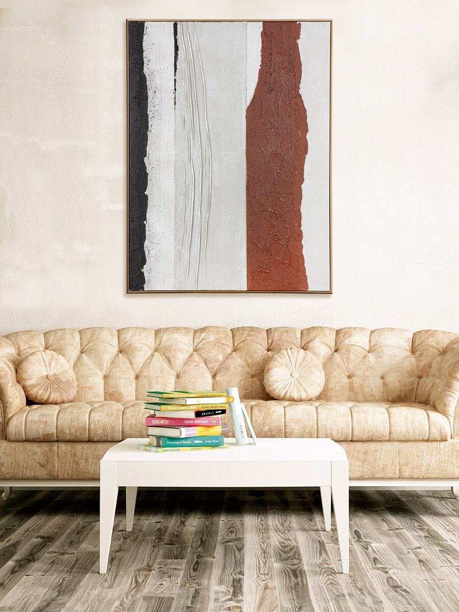 Obdĺžnikový abstraktný obraz Harat, 102 cm