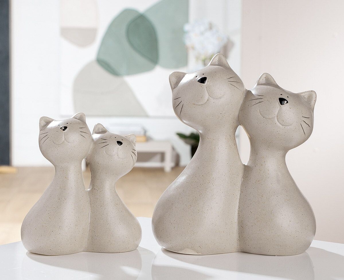 Porcelánová mačka Kasimir & Kiara, 17 cm