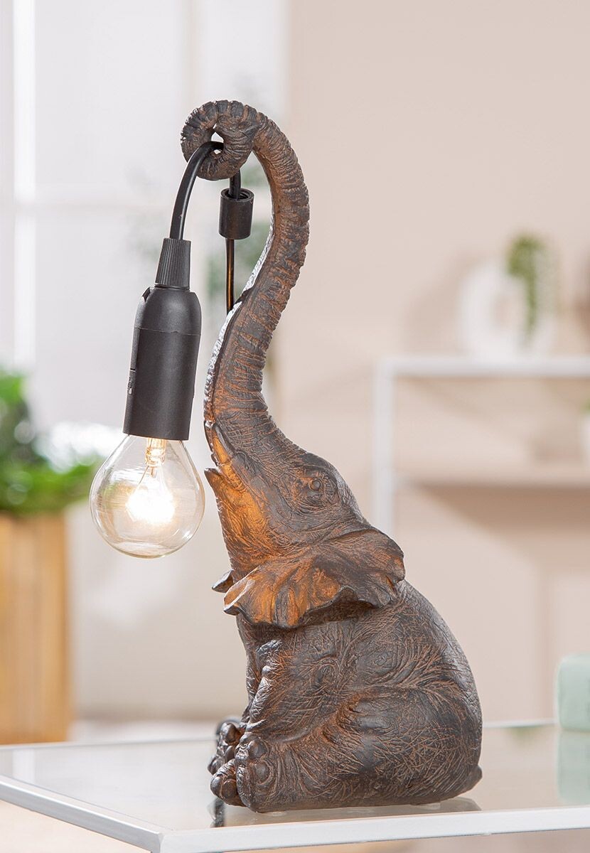 Stolná lampa v tvare slona Elefante, 28 cm