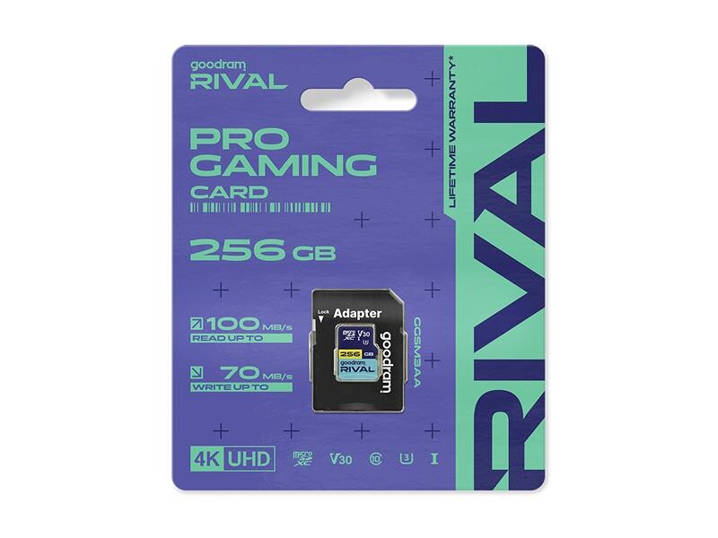 Pamäťová karta GOODRAM Rival microSD 256 GB V30 UHS-III s adaptérom
