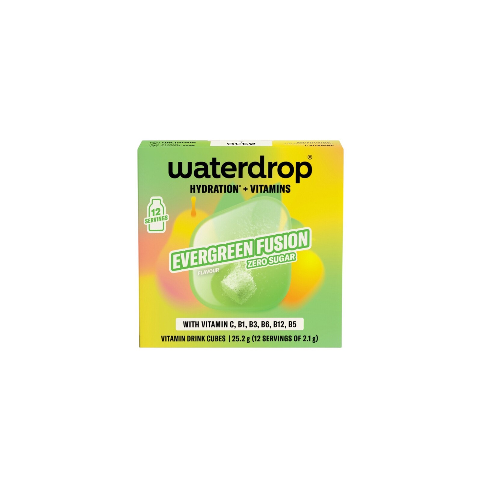 Waterdrop Microdrink – Šumivá kocka Evergreen fusion 12 kusov