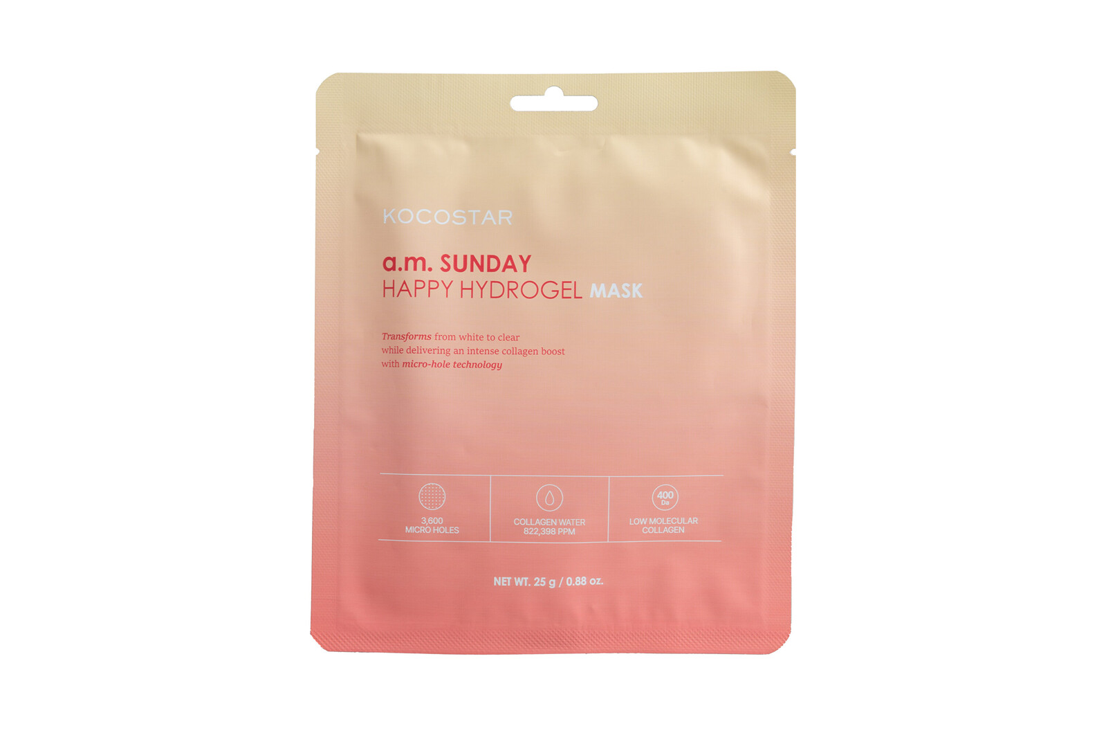 Kocostar Hydratačná pleťová maska Sunday Happy Hydrogel Mask 25 g