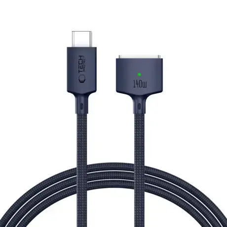 Tech-Protect MMC01 magnetický kábel na MacBook USB-C / MagSafe 3, 140W 2m, modrý