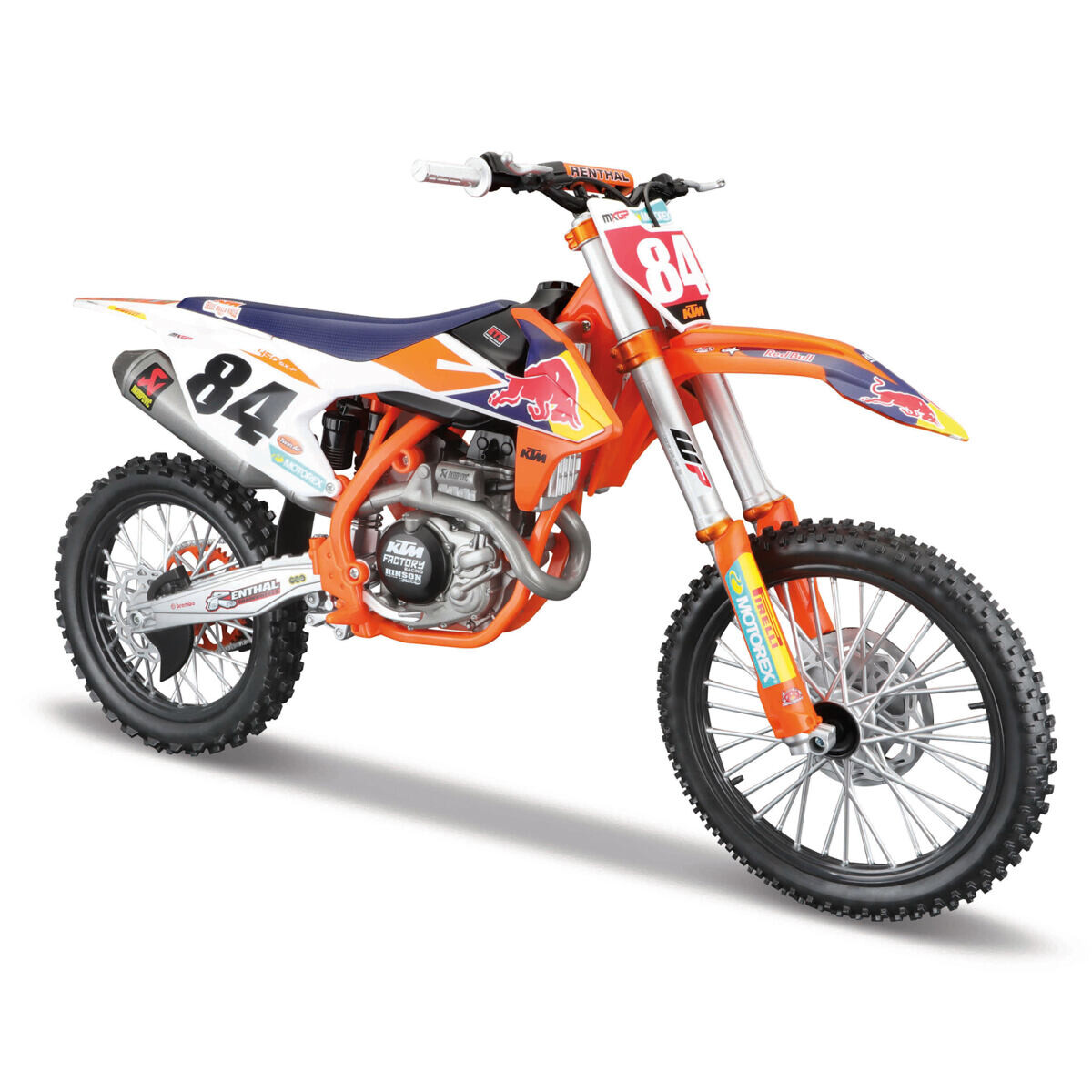 Maisto Motocykel Red Bull KTM 450 SX-F Factory Edition 2018, #84 Jeffrey Herlings, 1:6