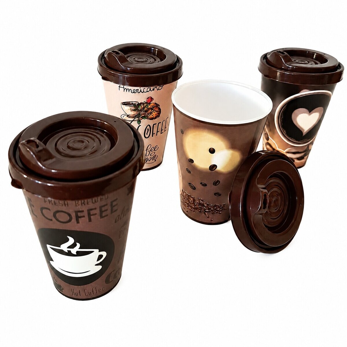 MAKRO - Pohár UH 400ml Coffee rôzne dekory