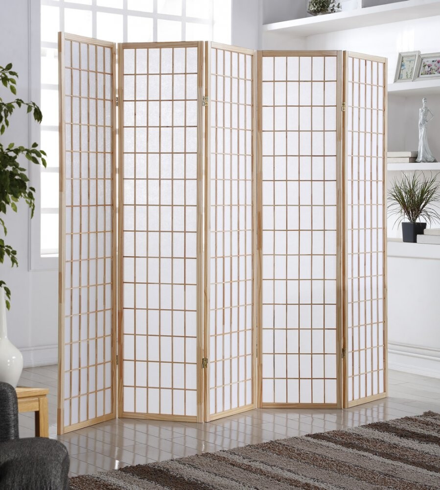 OUTLET - Paraván japonský 5dielny SC01-5 Dekorhome