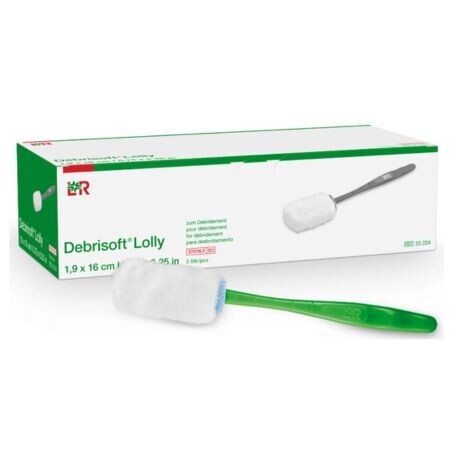 Debrisoft Lolly, material na cistenie ran 1,9X16 cm 5 ks