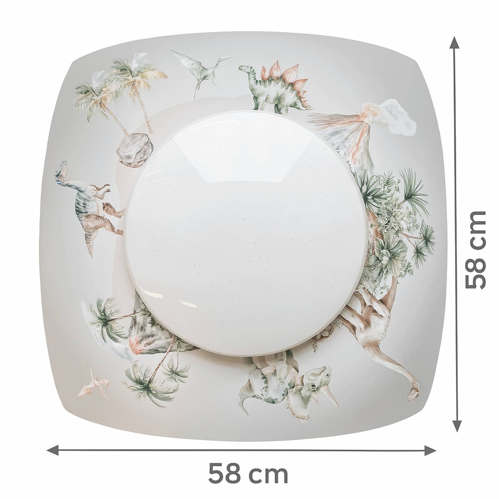 Stropné LED svetlo Jurassic Starlight, biele/farebné, dĺžka 58 cm