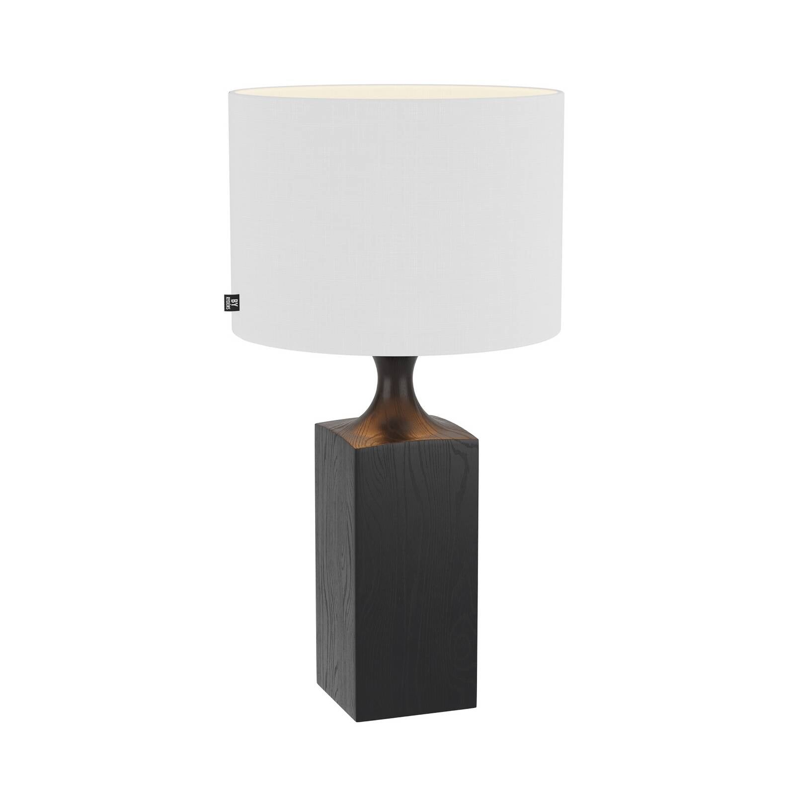 Stolová lampa Woody od Rydens, výška 56 cm, čierno-biela, drevo