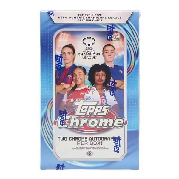 Topps 2025–2026 Topps Chrome Soccer UEFA Women's Champions League Hobby Box – futbalové karty