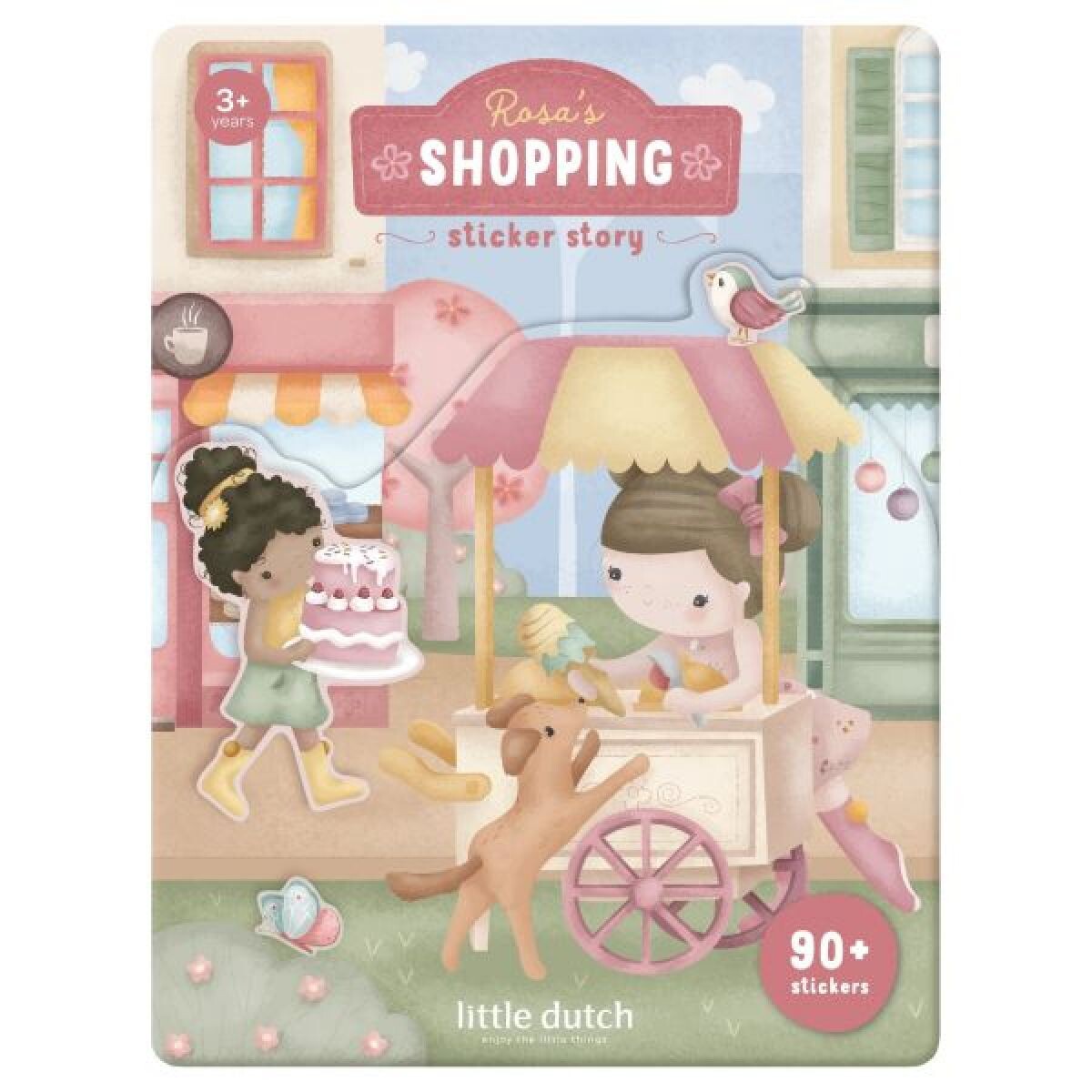 Little Dutch Knižka so samolepkami Nakupovanie Rosa