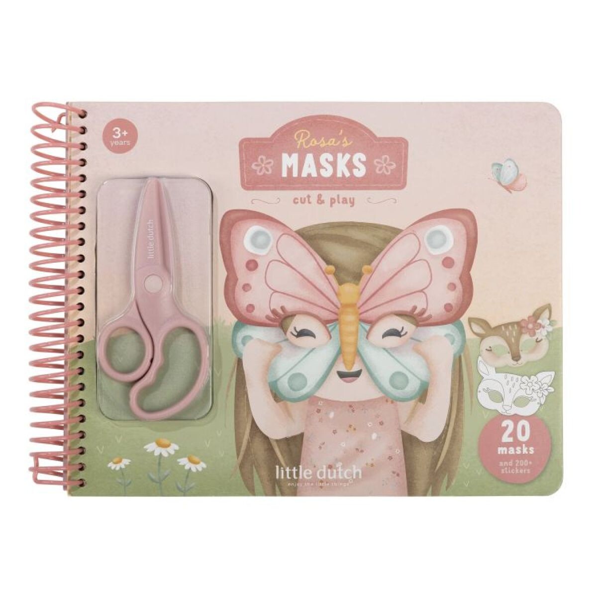 Little Dutch Kniha s vystrihovacími maskami Rosa