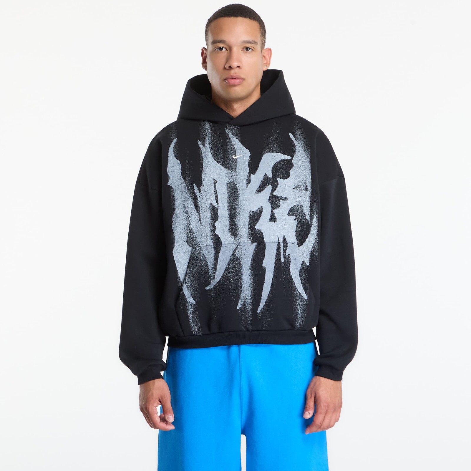 Mikina Nike Standard Issue Men's Brushed Pullover Basketball Hoodie Black/ White/ Pale Ivory M