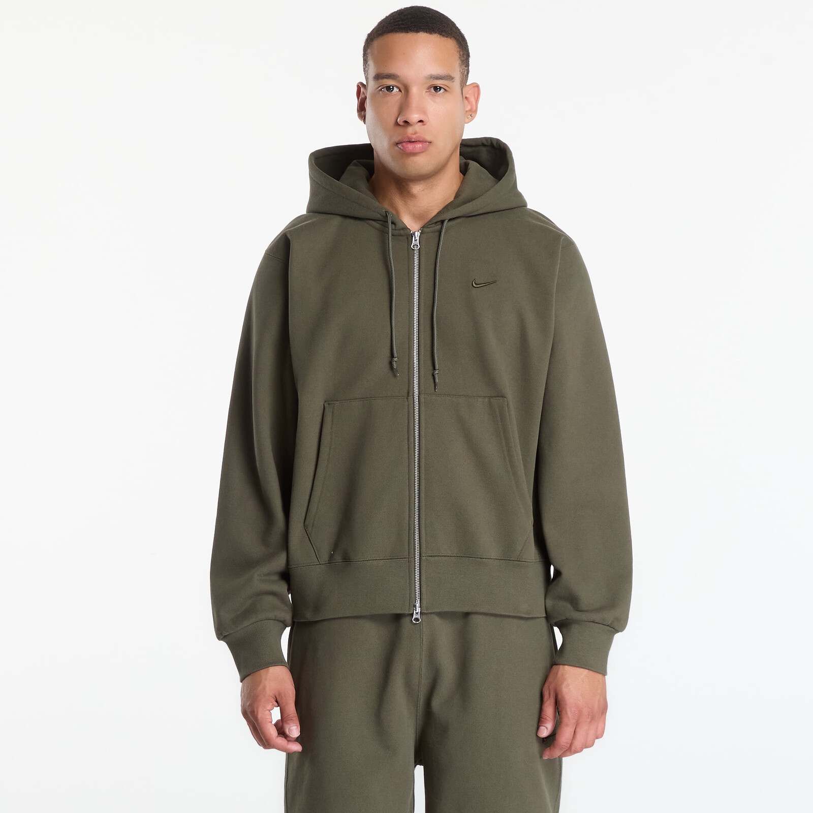 Mikina Nike Men's Fleece Full-Zip Hoodie Cargo Khaki XS