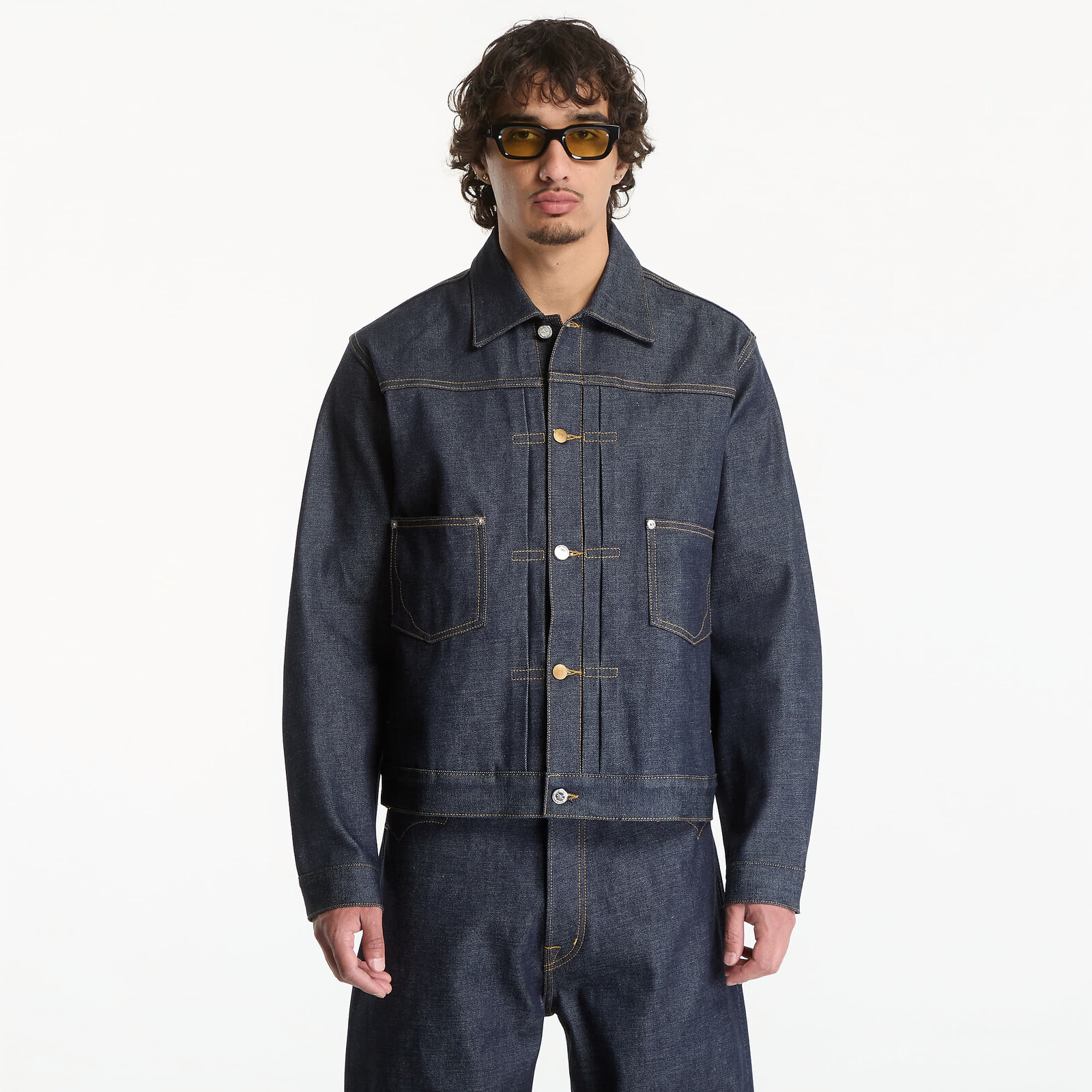 Bunda A.P.C. x Brain Dead Trucker Jacket UNISEX Blue XXL