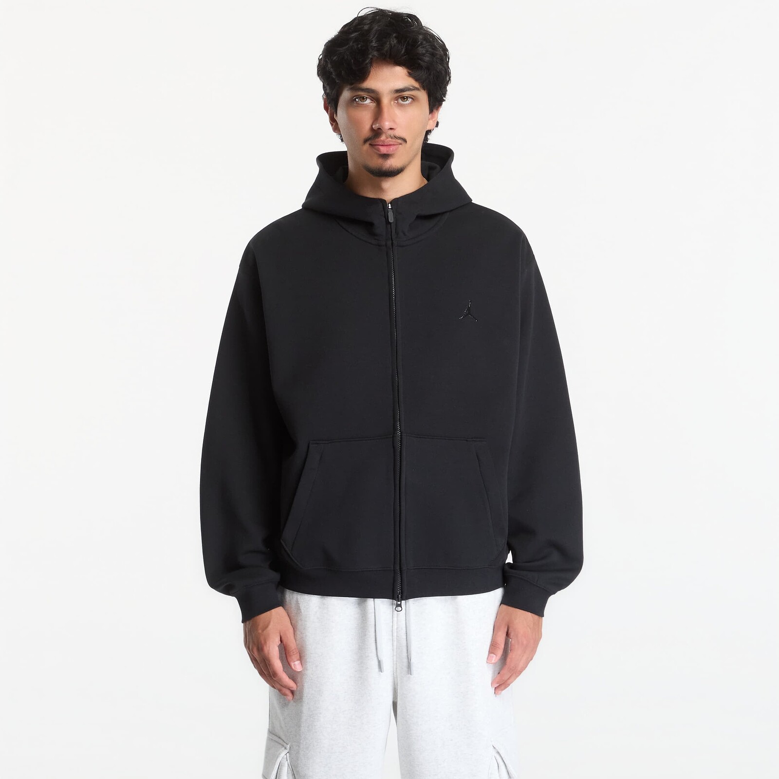Mikina Jordan Sport Hoop Fleece Men's Dri-FIT Full-Zip Hoodie Black S