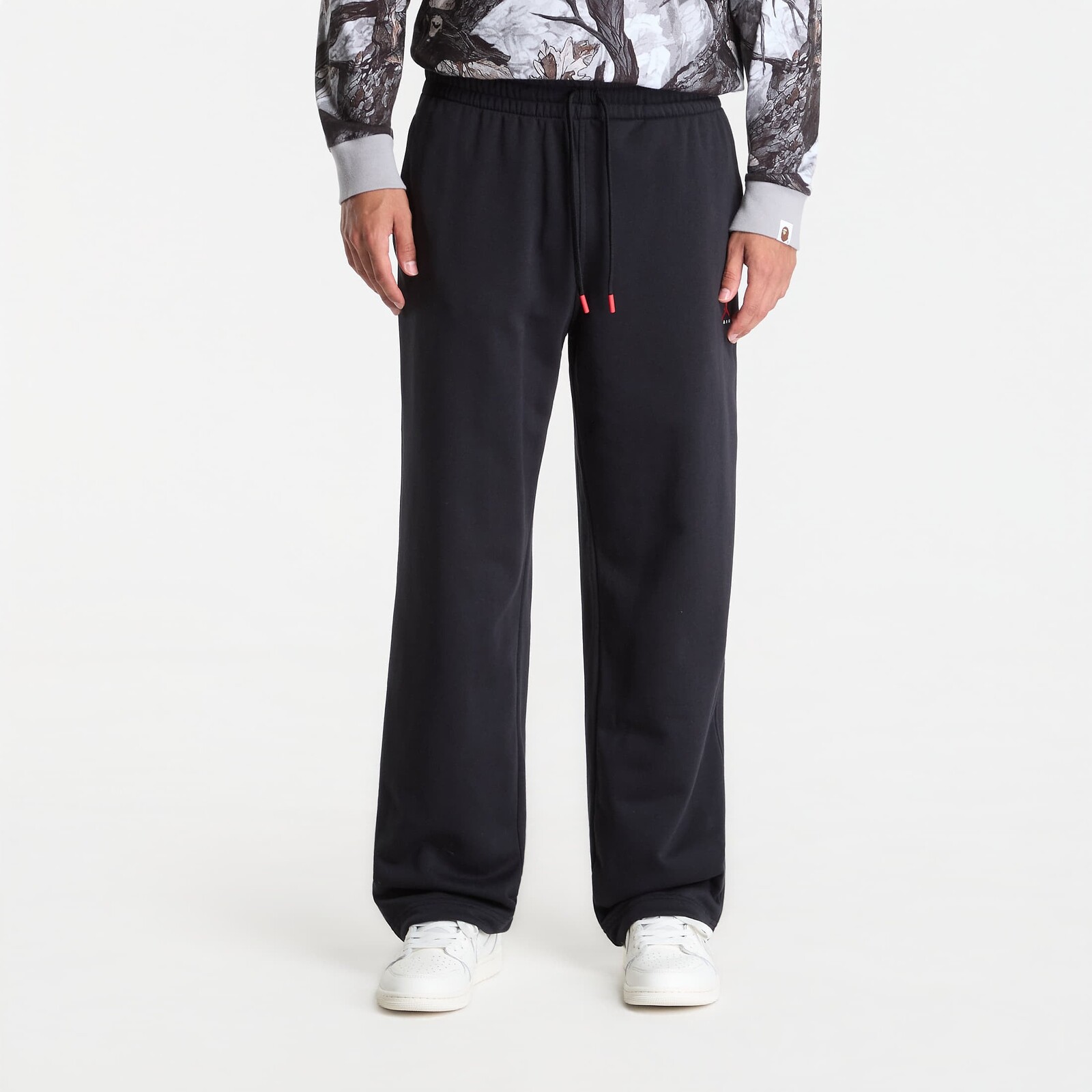 Tepláky Jordan Brooklyn Fleece Men's Open-Hem Pants Black/ University Red S
