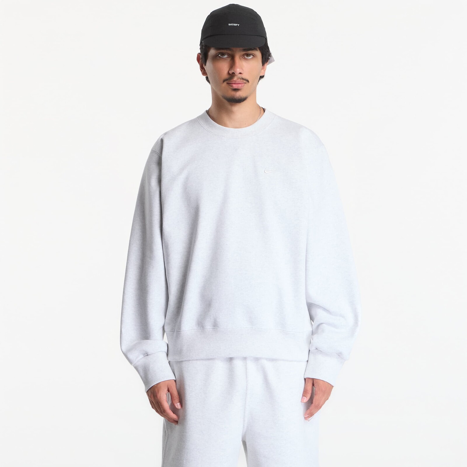 Mikina Nike Men's Fleece Crew-Neck Sweatshirt Birch Heather S