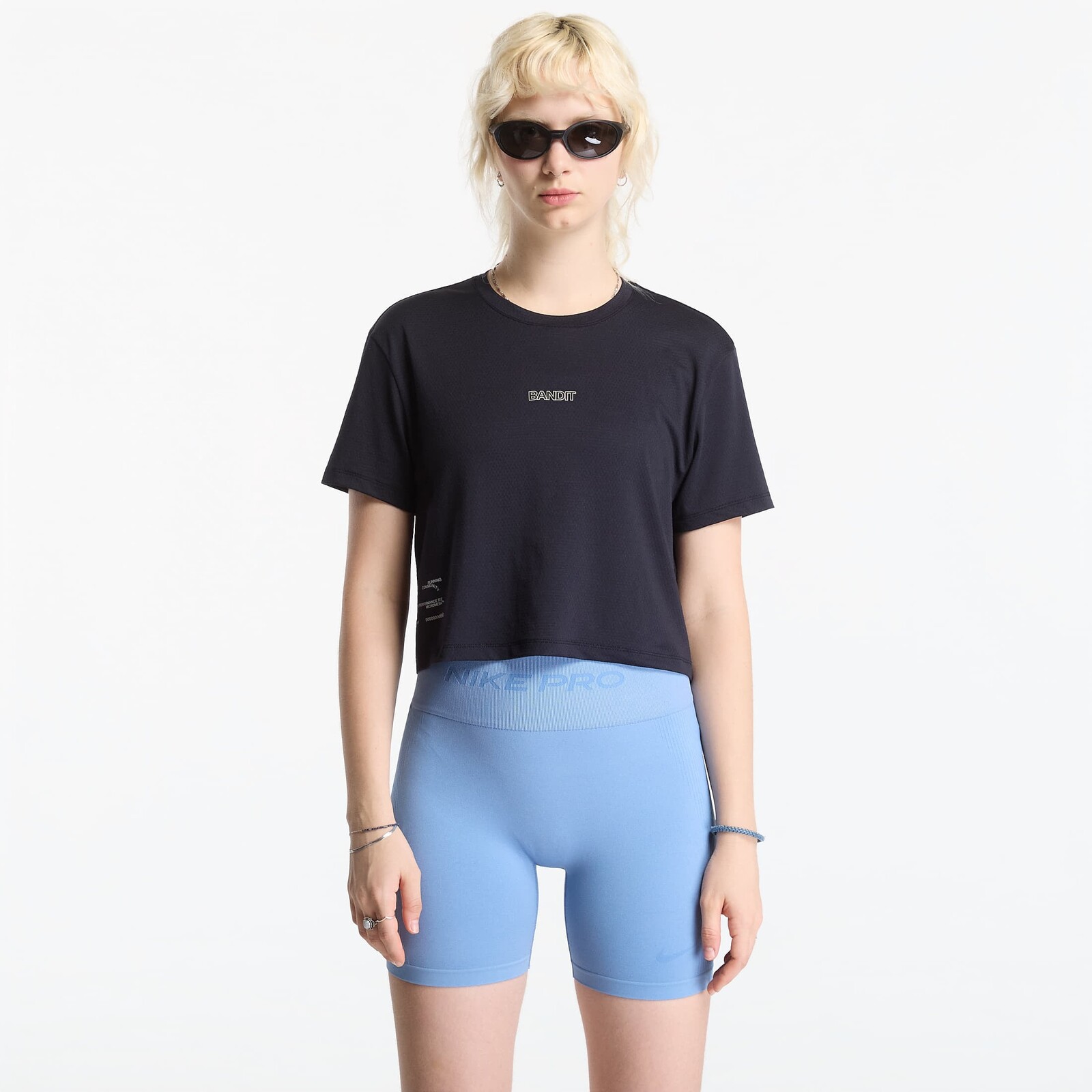 Tričko BANDIT Micromesh™ Cropped Run Tee Black S