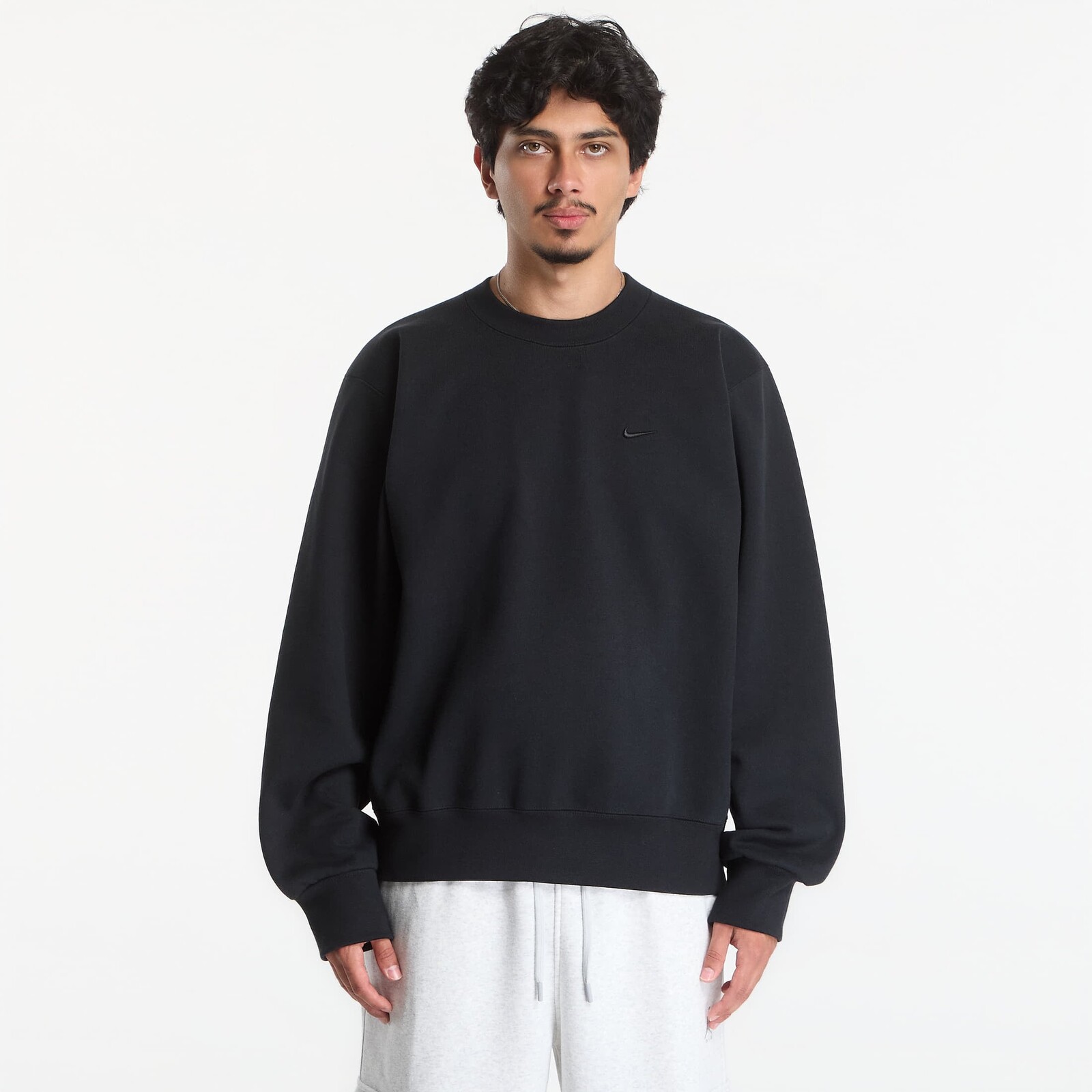 Mikina Nike Men's Fleece Crew-Neck Sweatshirt Black XL